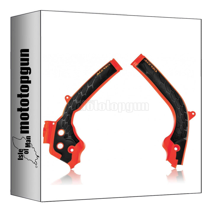 acerbis 0021726.011.016 x-grip rahmenschutz orange 2 kompatibel mit ktm sx 250 2017 2018 mototopgun