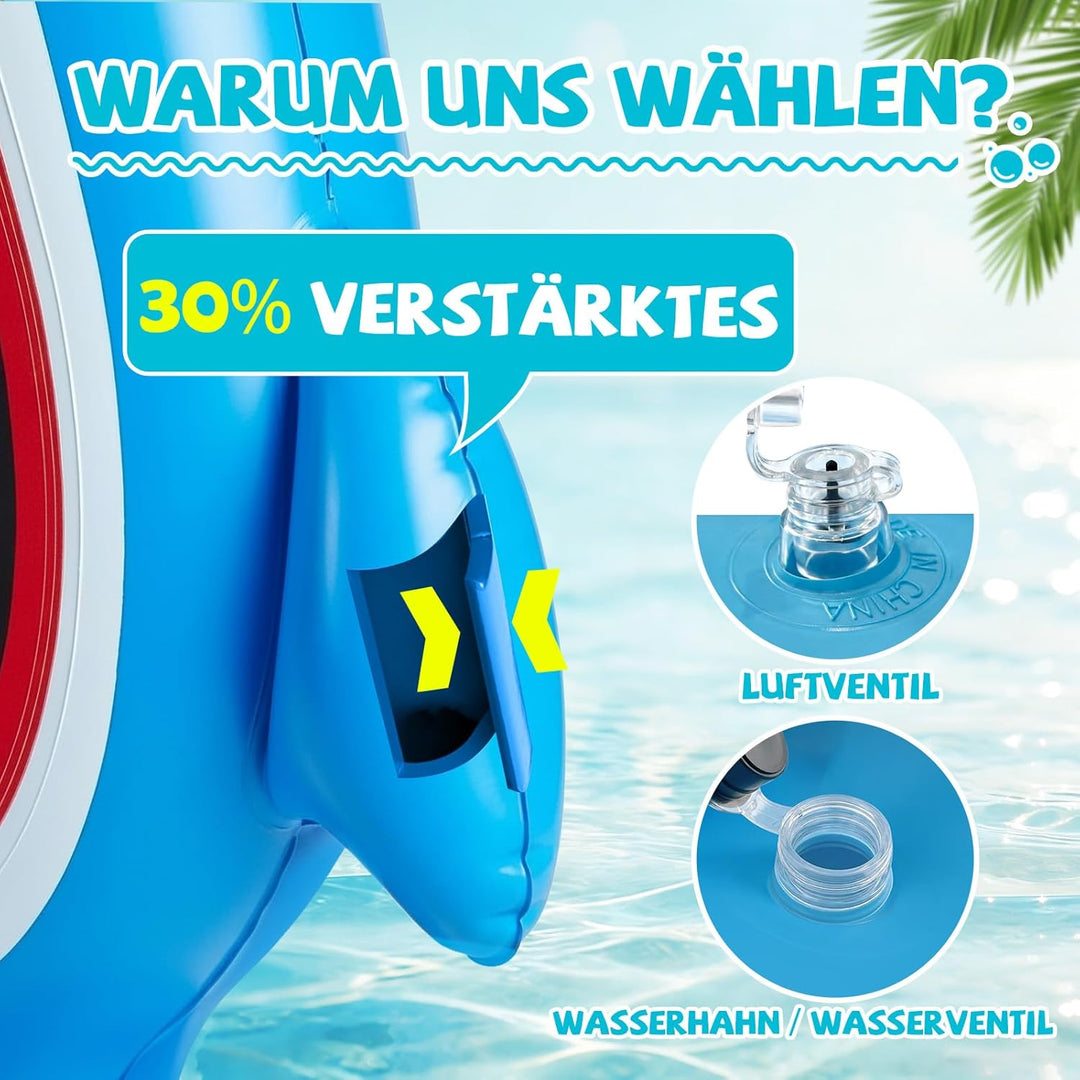 Aufblasbare Dartscheibe für Pool, Wurfspiel mit 10 Klettbällen, Wasserspielzeug für Kinder Erwachsen