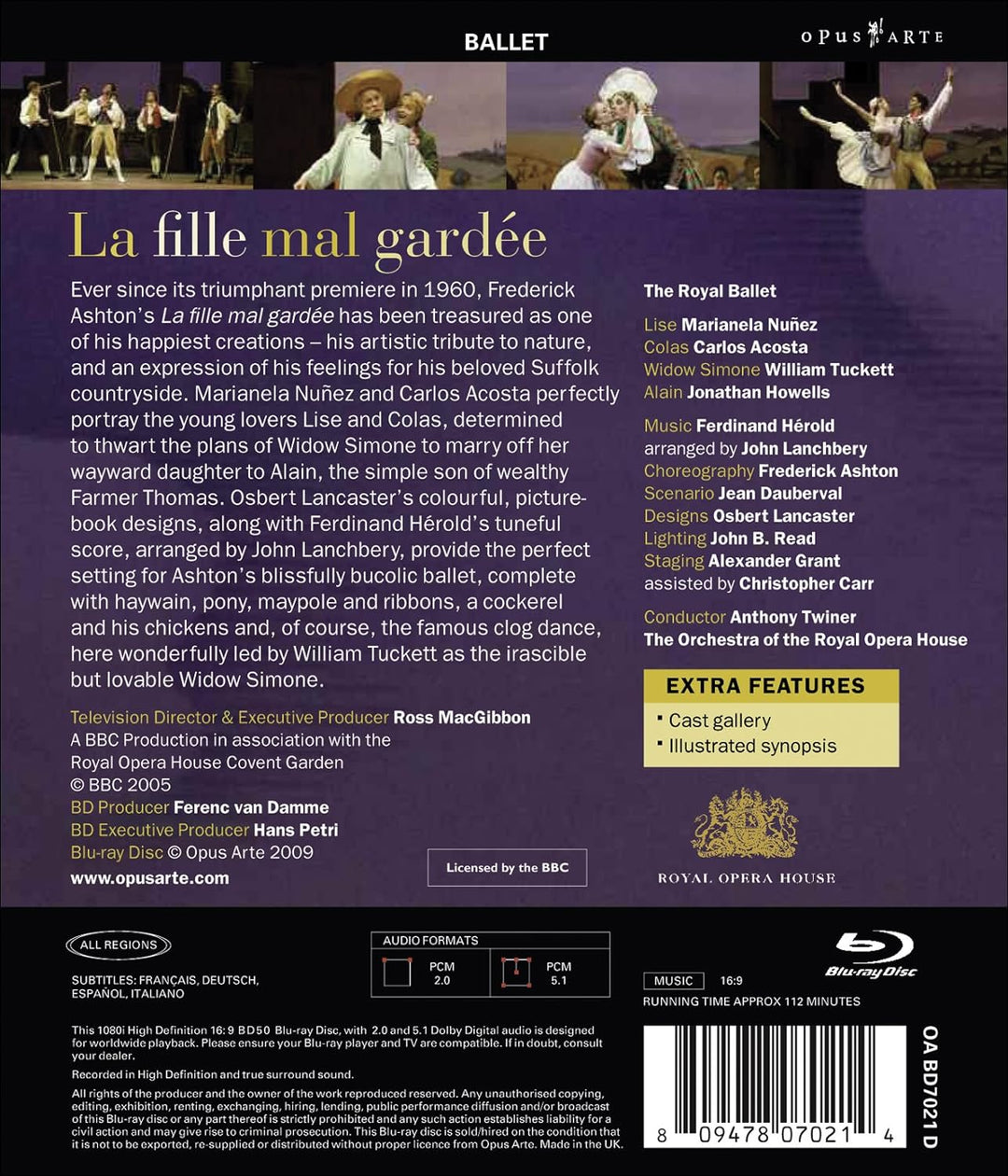 Lanchbery: La fille mal gardee, Blu-ray