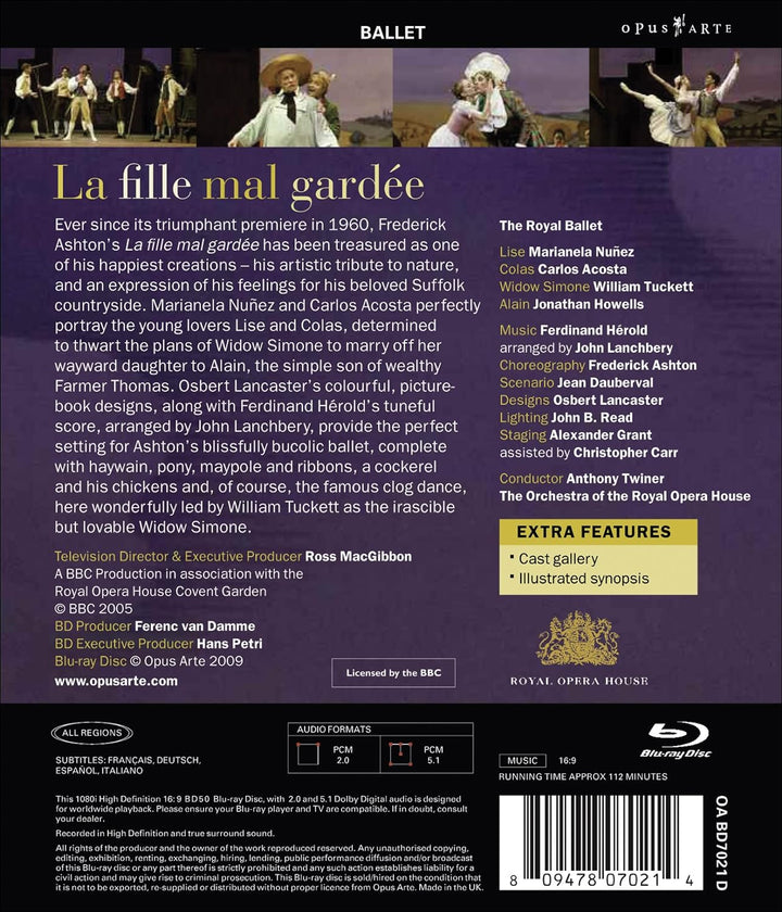 Lanchbery: La fille mal gardee, Blu-ray