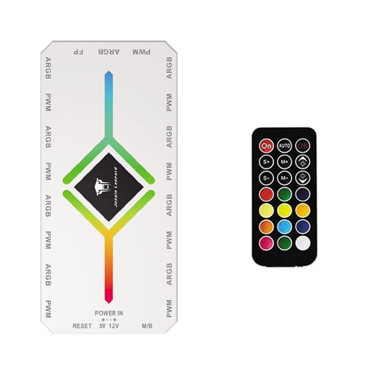 Jungle Leopard ARGB PWM Fan Hub mit Controller für 5V adressierbare ARGB Computer PC Case Fan 1 bis