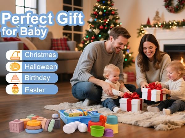 Baby Spielzeug für 6 bis12 Monate,Montessori Spielzeug für ab 1 Jahre,Sensorisches Baby Toys 6 in 1