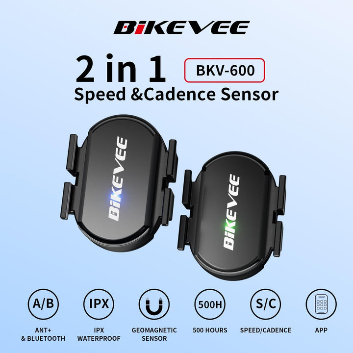 Trittfrequenzsensor Geschwindigkeitssensor Fahrrad Bluetooth 5.4 ANT+ Kabelloser RPM Sensor Kompatib