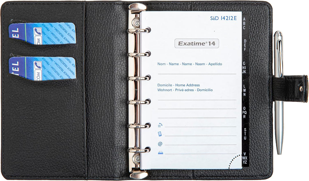 Exacompta - 42551E – Organizer Wochenkalender Exatime 14 Baltique – 11 x 14,5 cm – September 2023 bi