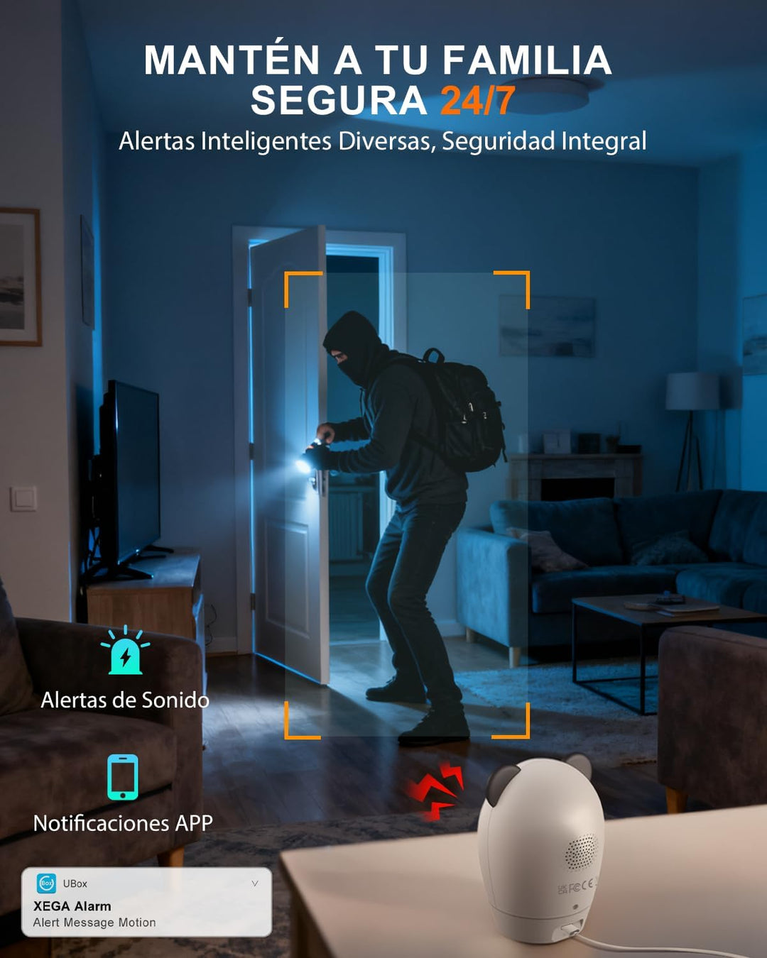 Xega 4G LTE 【12X Hybrid-Zoom】 Überwachungskamera Aussen mit SIM Karte, 4G Überwachungskamera Innen m
