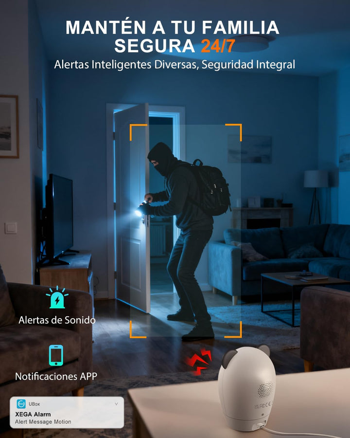 Xega 4G LTE 【12X Hybrid-Zoom】 Überwachungskamera Aussen mit SIM Karte, 4G Überwachungskamera Innen m