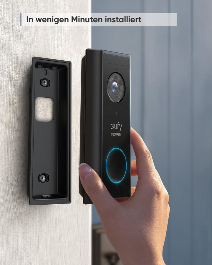 eufy Security, zusätzliche kabellose Video-Türklingel Akku, 2K HD,Türklingel mit Kamera-Funktion,Geb