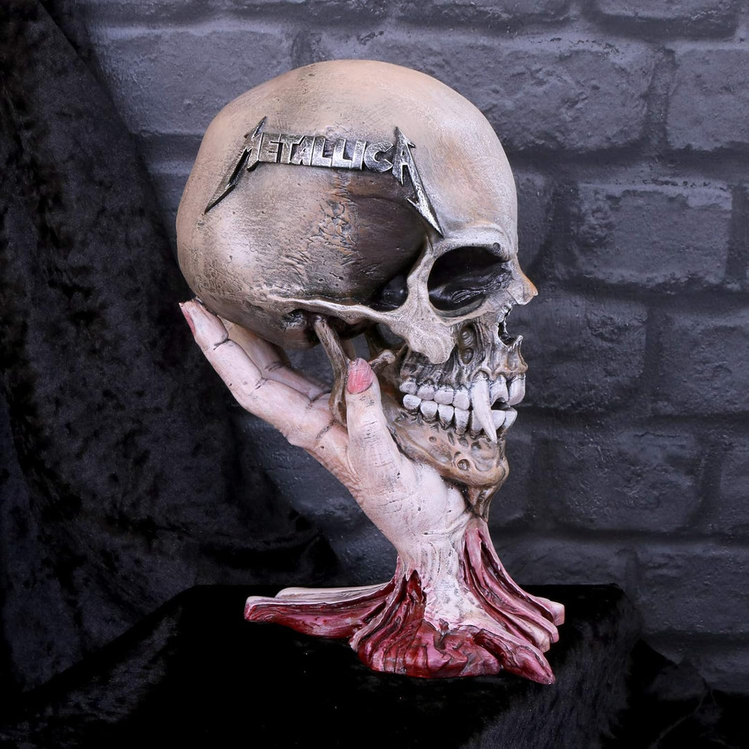 Nemesis Now Metallica Sad But True Totenkopf, 22 cm, Kunstharz, Taupe