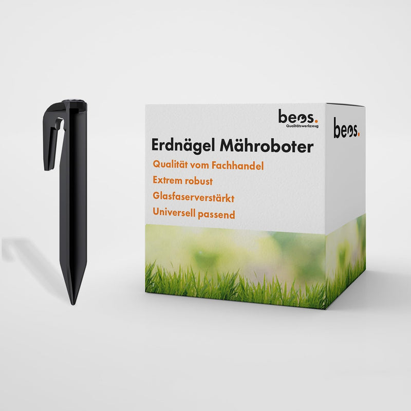 BEOS® Premium Erdnägel für Mähroboter Begrenzungskabel - 500 glasfaserverstärkte Erdhaken - Erdspies