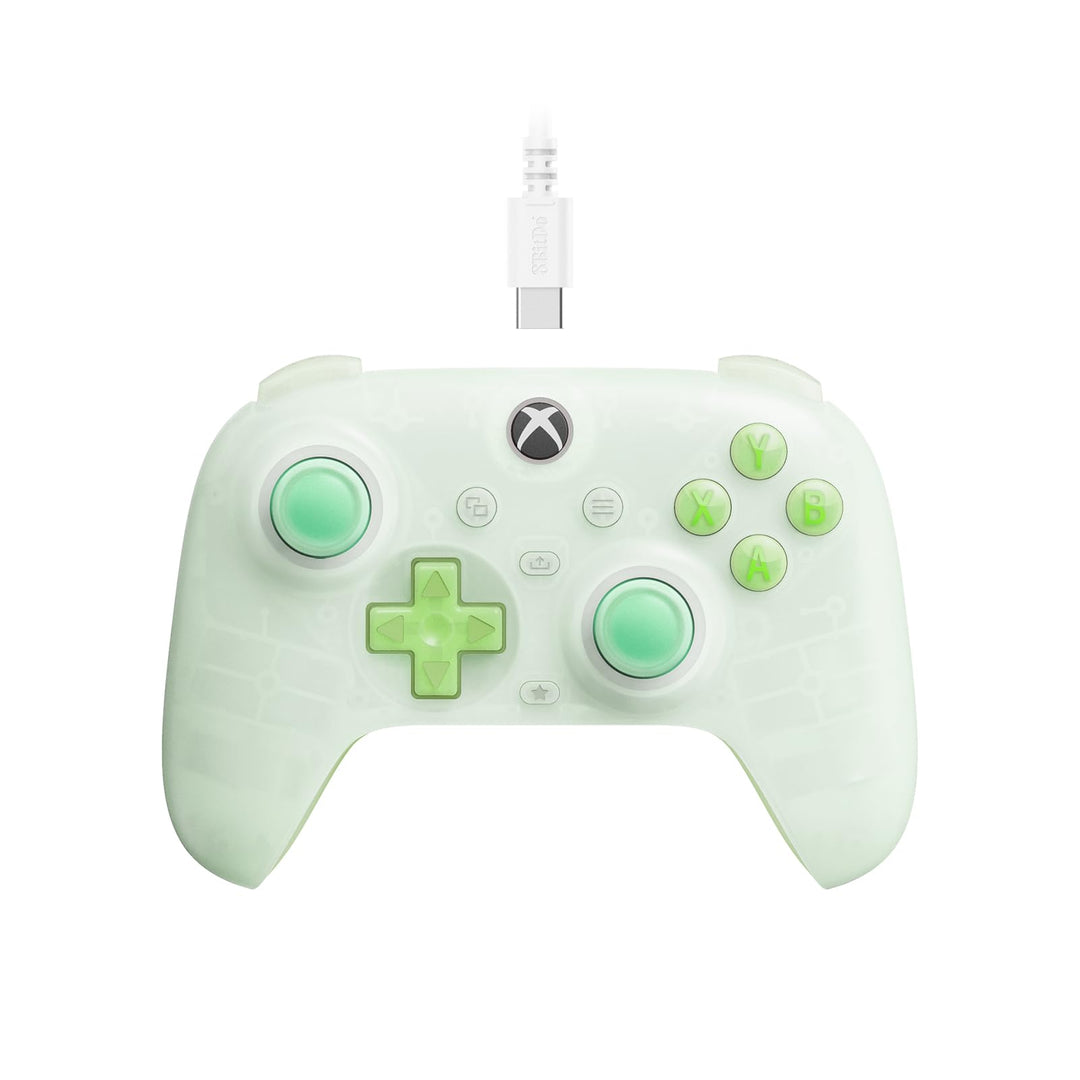 8Bitdo Ultimate Mini Wired Controller for Xbox with RGB Lighting Fire Ring, Hall Effect Joysticks an
