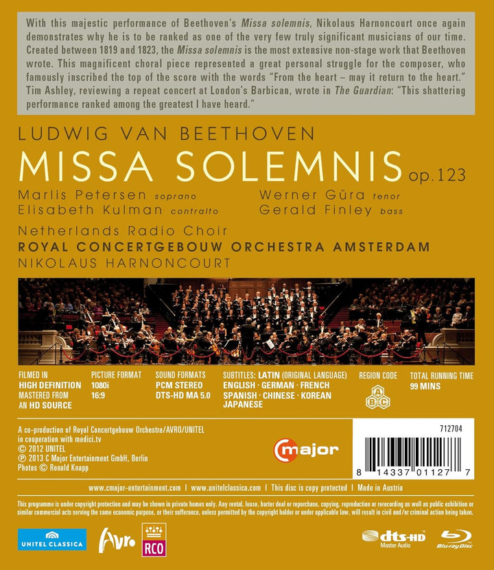 Beethoven - Missa Solemnis, Blu-ray
