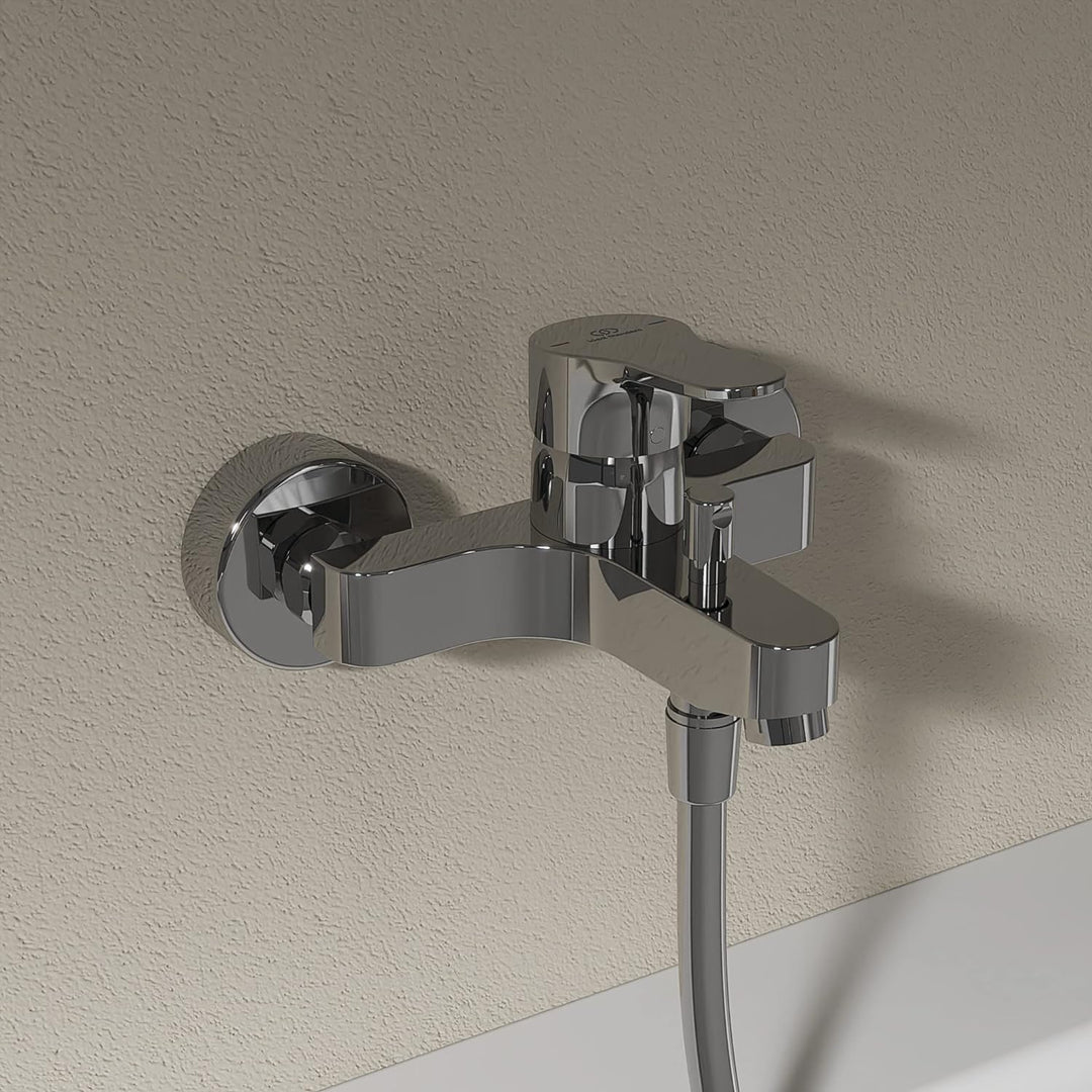 Ideal Standard BC843AA Cerabase Badearmatur Aufputz, Ausladung 16,1 cm, Chrom