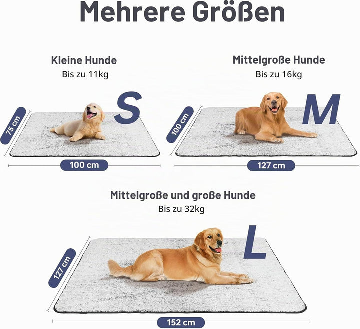 PETTOM Hundedecke Wasserdicht, Hundedecke Flauschig aus Sherpa Fleece, Hunde Decke Sofaschutz, Katze