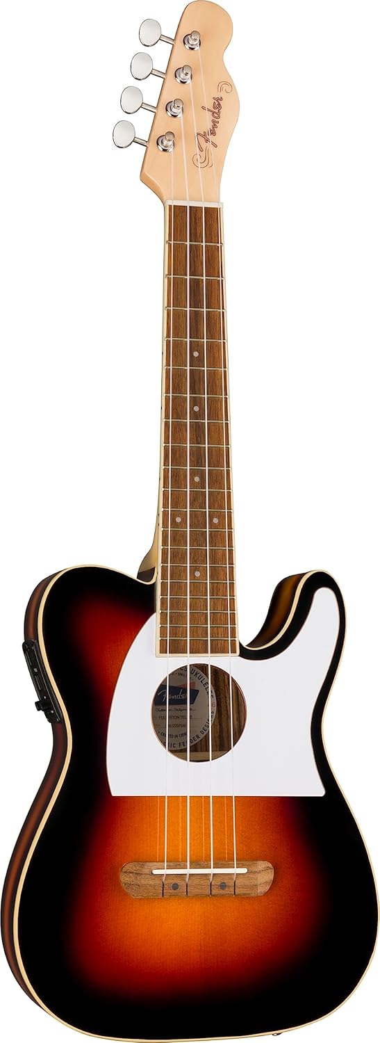 Fender Fullerton Tele® Uke, Walnut Fingerboard, White Pickguard, 2-Colour Sunburst 2-farbiger Sunbur