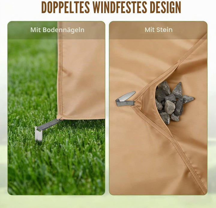 Mini Picknickdecke, wasserdichte Sandfeste, Braun Campingdecke, 150×100CM Stranddecke, Leichtgewicht