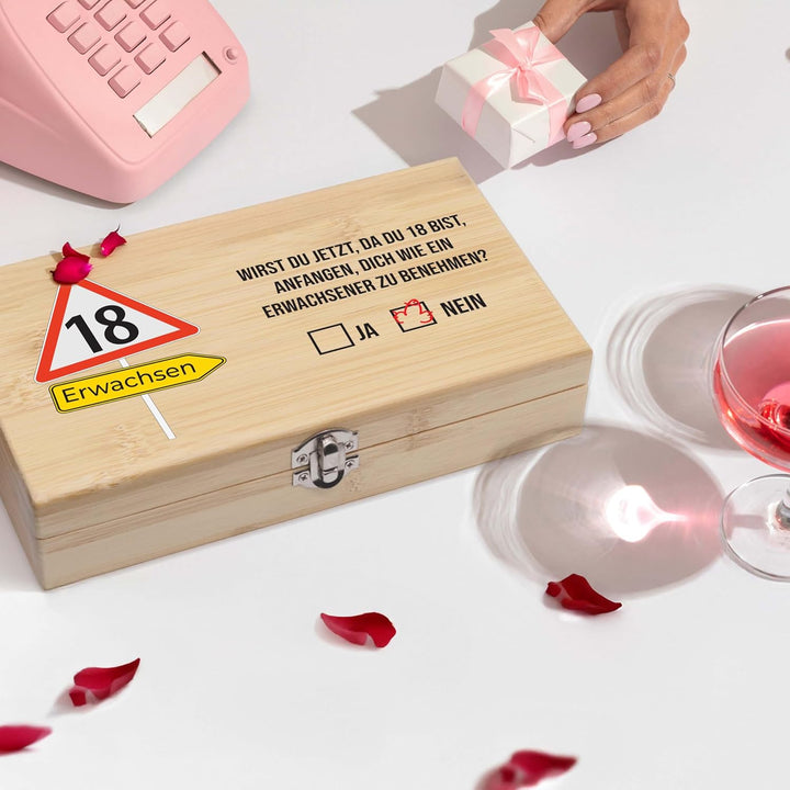 LAUBLUST Weinöffner Set als Geschenk zum 18. Geburtstag - 5er Weinzubehörset zur Volljährigkeit als