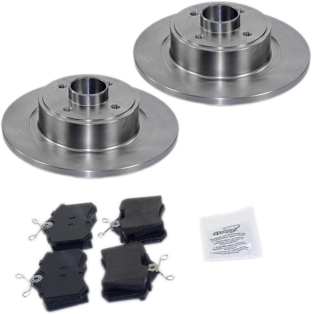 Bremsenset Hinterachse inkl. Bremsscheiben Ø 268 mm Voll + Bremsbeläge Hinten + Radlagersatz