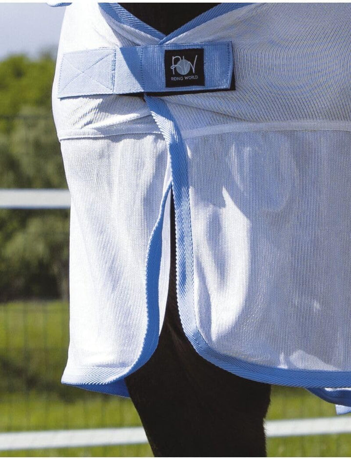 Netzdecke RIDING WORLD "Combo" Rückenlänge 150 cm, weiss/hellblau Weiss/Himmelblau 2 m, Weiss/Himmel
