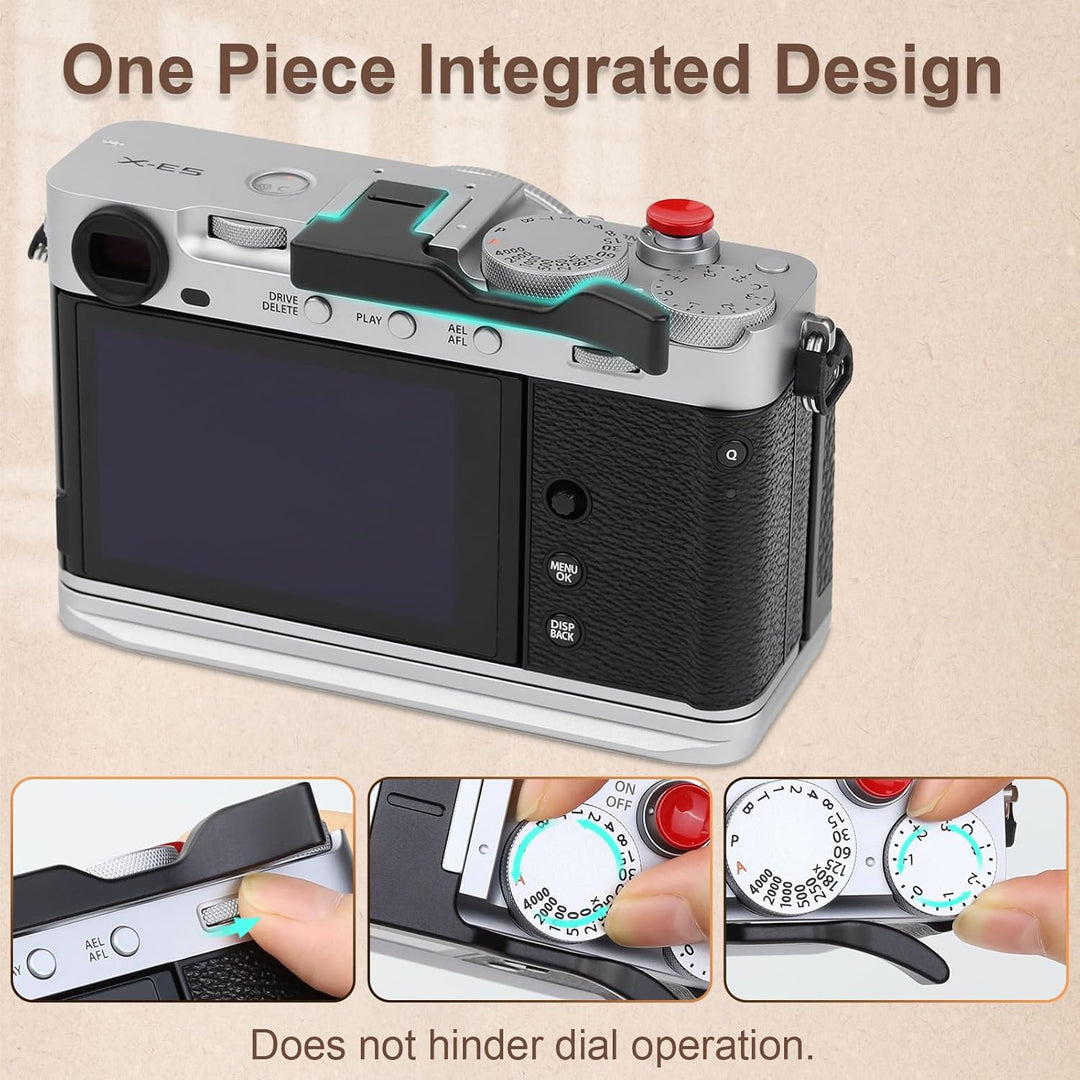 Haoge THB-XE5-B Daumen-Up-Griff für Fujifilm XE5 Kameragehäuse, digitales Zubehör, Metall, Blitzschu