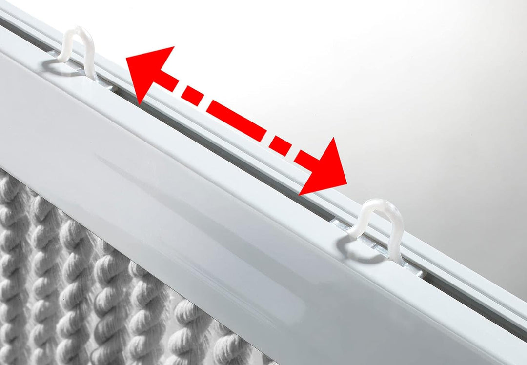 Kobolo Seilvorhang Türvorhang Grey 54 Stränge - Dekovorhang - rechteckig - Wohnzimmer