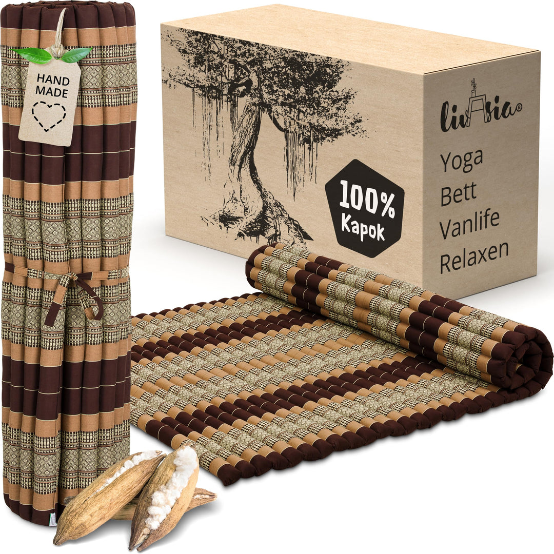 livasia Rollmatte XXL breit Doppelbett - 200x145x4,5cm - Gästebett Gästematratze 2 Personen mit Must