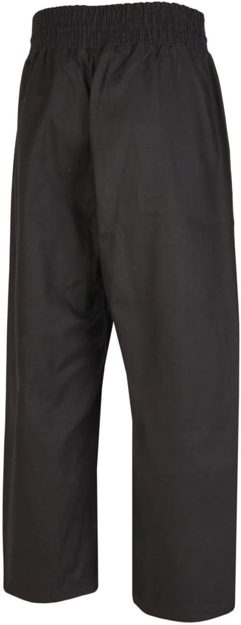 Kickboxhose Basic PX lang - schwarz mit Gummibund - Weiche Ausführung - Kickboxing Kampfsport Hose -