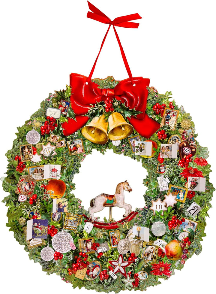 Festlicher Weihnachtskranz (Adventskalender);Adventskalender, White
