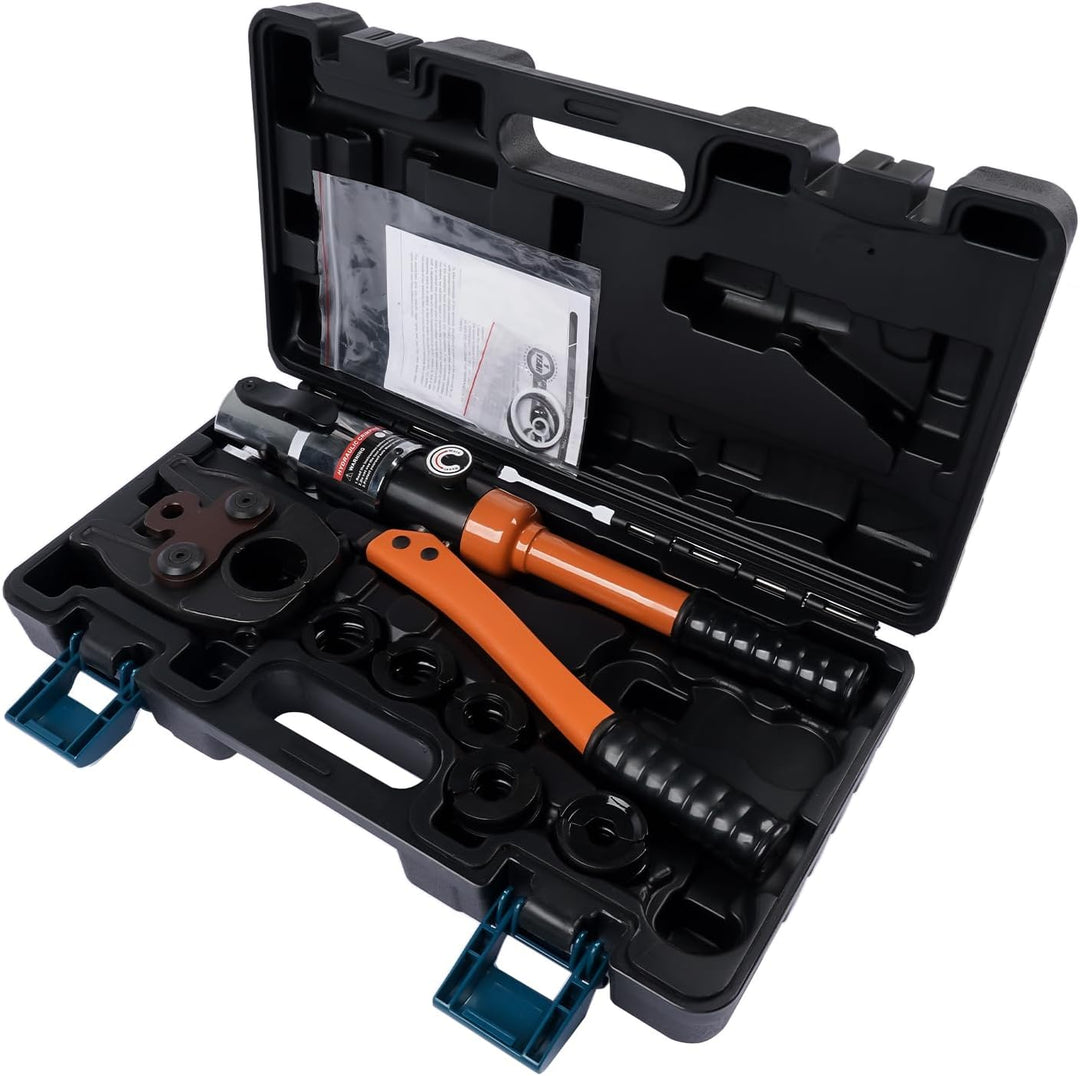 Presswerkzeug V-Kontur Profi Presszange (hydraulisch) 12-15-18-22-28 Set Presswerkzeug mit 360° dreh