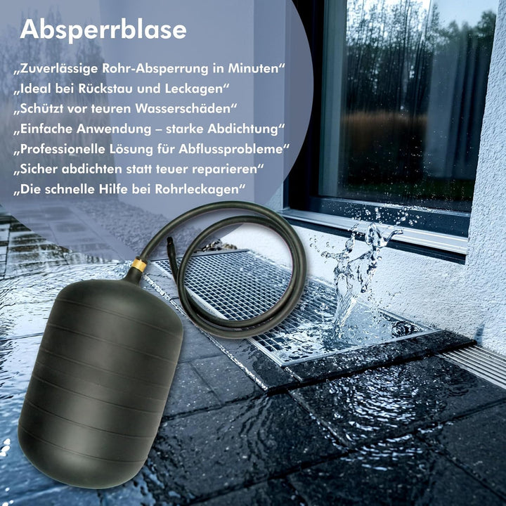 Drexl Absperrblase kurz 200-300 mm Ø für Rohrdurchmesser 195–315 mm – Rohrdichtkissen, Pipe Plug, Te