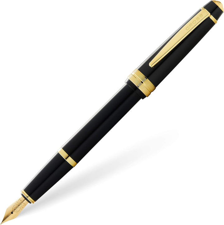 Cross Bailey Light Füllfederhalter (Federstärke XF, inkl. Geschenkverpackung) Schwarz-Lack mit goldf