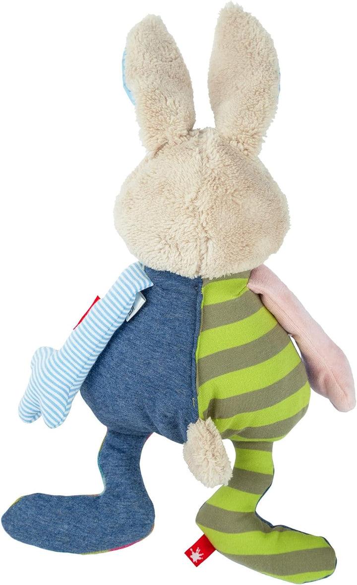 sigikid 39851 Patchwork Stofftier, Mehrfarbig/Hase, Mehrfarbig/Hase