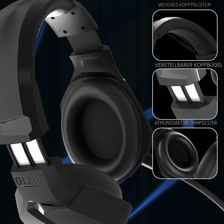 Gaming Headset für PC PS5, Playstation PS4, XBOX SERIES X | S, XBOX ONE,Nintendo Switch,Laptop &amp; Goo