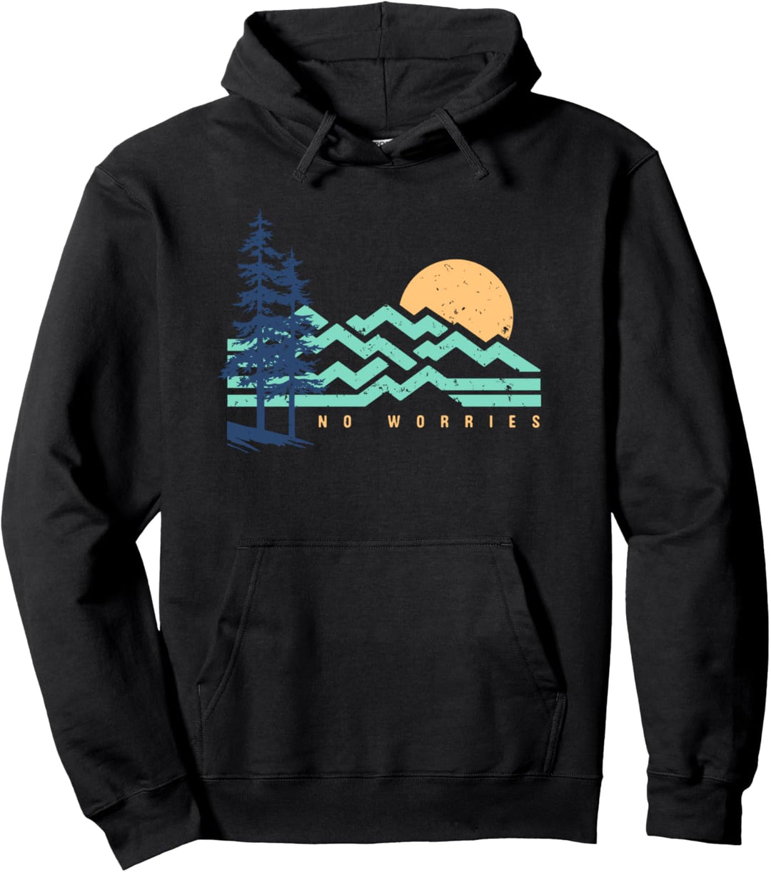 No Worries Mountain Range Pullover Hoodie