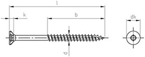 Seko-Holzbauschrauben Art. 9047 A2 6,0X90/54 TX25 CUT (VPE 100 Stk)