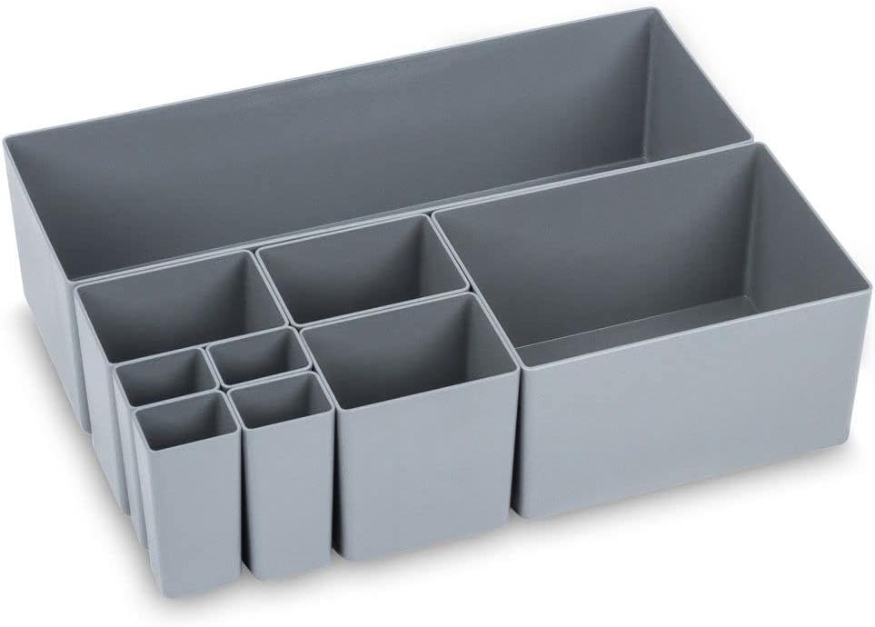 SuperSparSet 10x NextGen Einsatzkästen | HxBxT 20x36,5x13,3cm | 8,5 Liter | Grau | Einsatzkasten, Eu