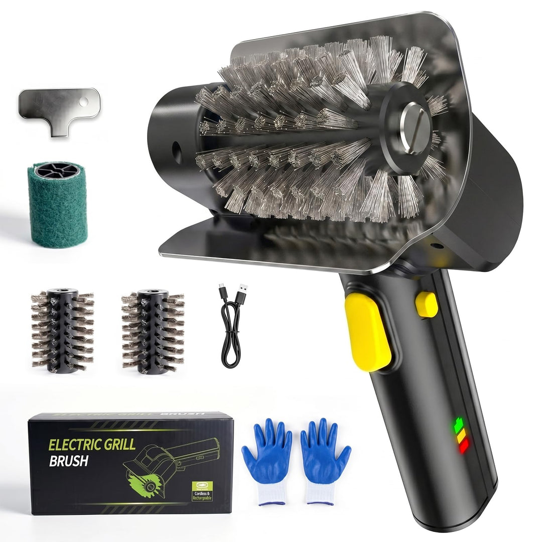 Elektrisches Grillbürstenkabelloser Reiniger mit 2000mAh Akku, 550U/min Motor & Doppelsicherheitssch