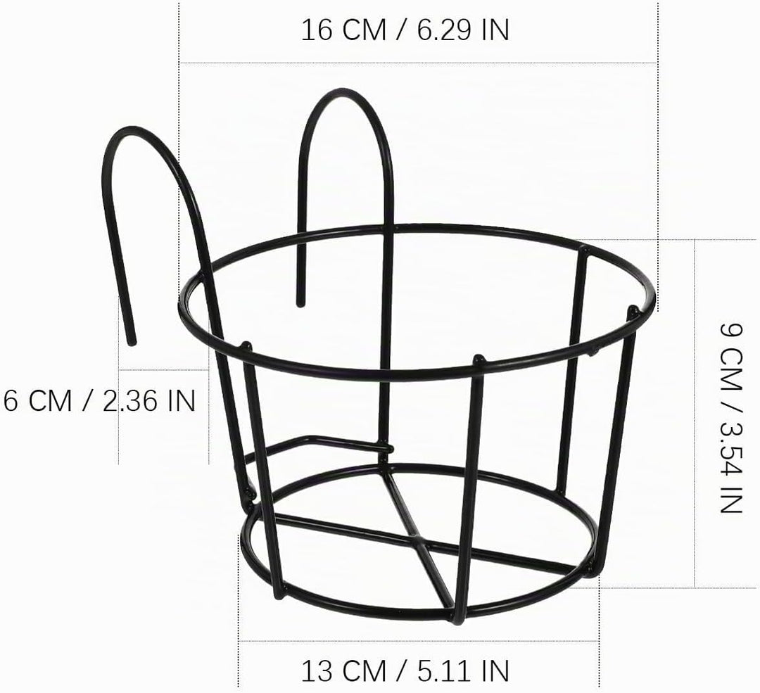YARNOW 2 Stück Hängende Geländer Pflanzgefässe-Blumentopfhalter Balkon Hängend Metall-Blumenkasten M