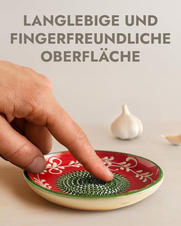 evergrate Geniales Duo: Tellerreibe + Dipschale Motiv Fernando mit 2 Küchenpinsel und 2 Rezepthefte,