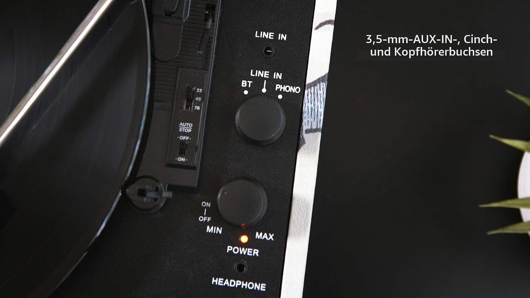 Victrola Journey Bluetooth Kofferplattenspieler mit DREI Abspielgeschwindigkeiten | Schwarz | VSC-55