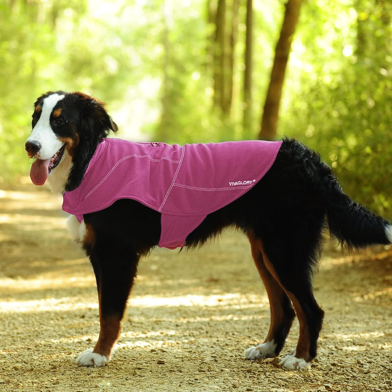 VIVAGLORY Hunde-Fleeceweste, Hundepullover für Kaltes Wetter für Grosse Hunde, Verstellbare Winterkl