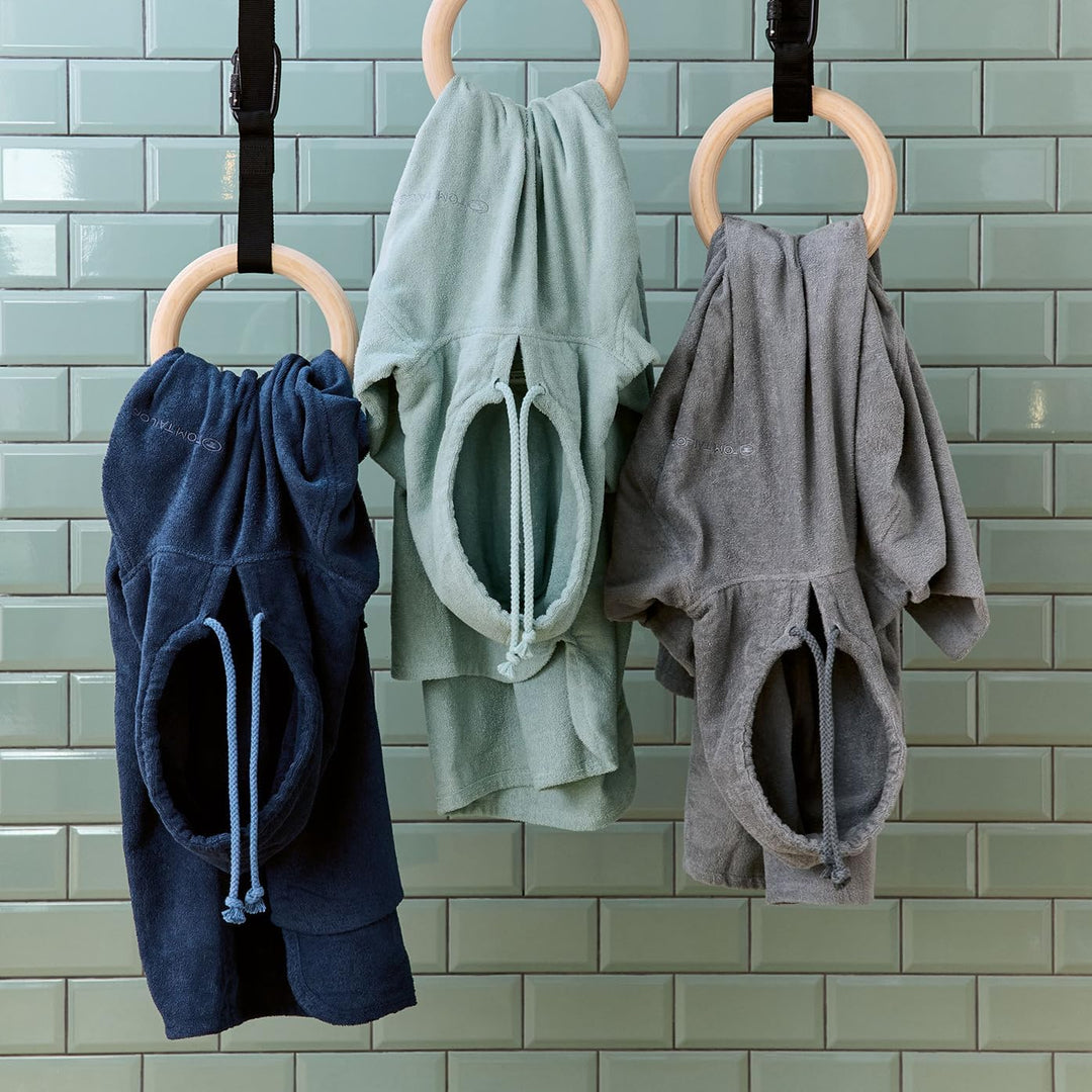 TOM TAILOR Surf Poncho für Damen und Herren, L-XL, 100% Baumwolle/ Frottier, Badeponcho mit Kapuze,