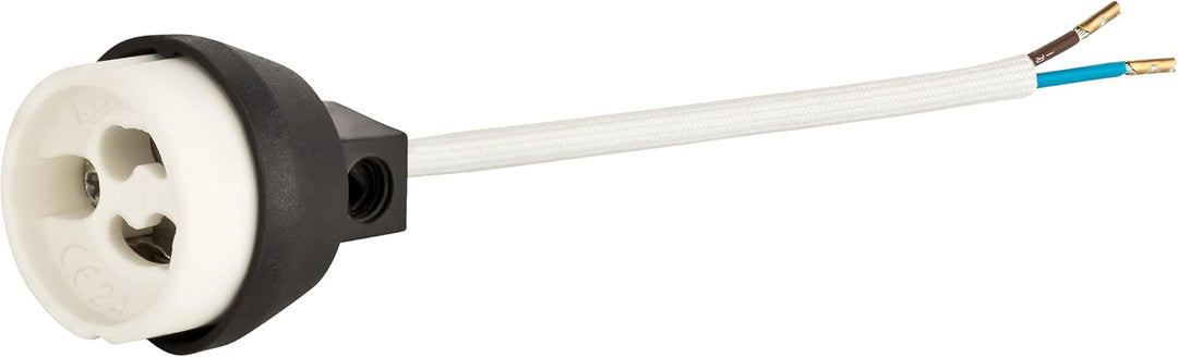 ISOLATECH GU10 Brandschutz Keramik Fassungen mit Kupfer Aderendhülsen gecrimpt VDE RoHS 230-250 Volt