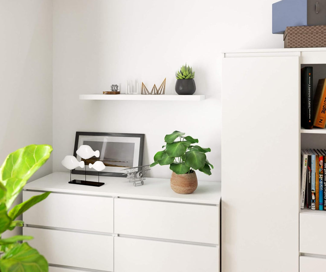 AKORD Wandregal PS-4 80 cm | Bücherregal Spielzeug Blumen Dekorationen | für Wohnzimmer Schlafzimmer