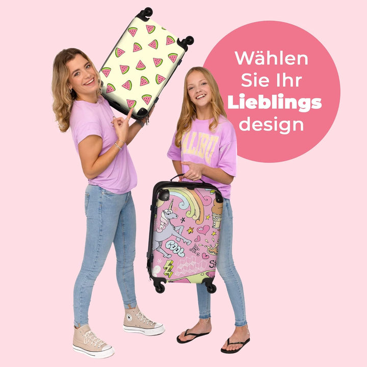 NoBoringSuitcases.com® Reisekoffer Koffer Mädchen Gepäckkoffer Cabin Bag Suitcases Geschenk - Kinder