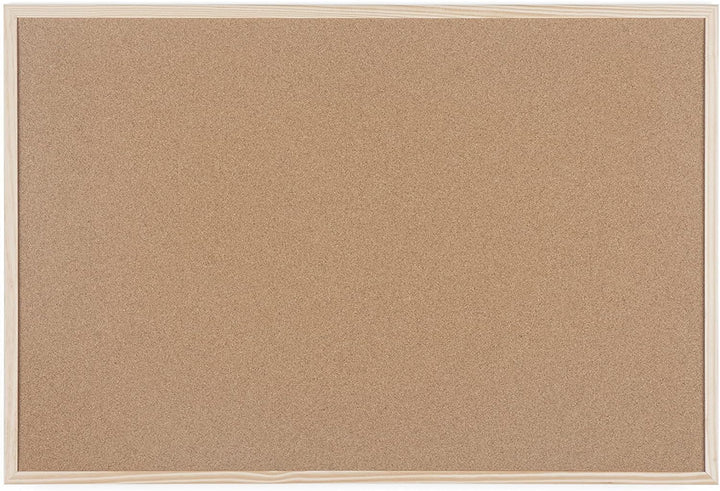 BoardsPlus Korktafel, 90 x 60 cm, Kiefer Holzrahmen, Naturkork Pinnwand, 5 Grössen wählbar, 90 x 60
