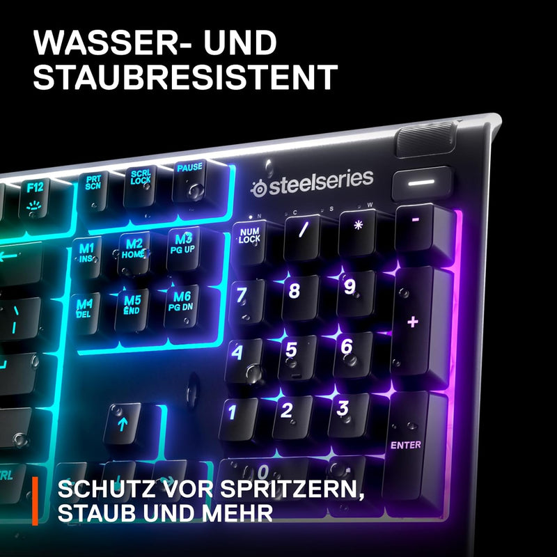 SteelSeries Apex 3 - Gaming Tastatur - 10-Zonen RGB-Beleuchtung - Premium magnetische Handballenaufl