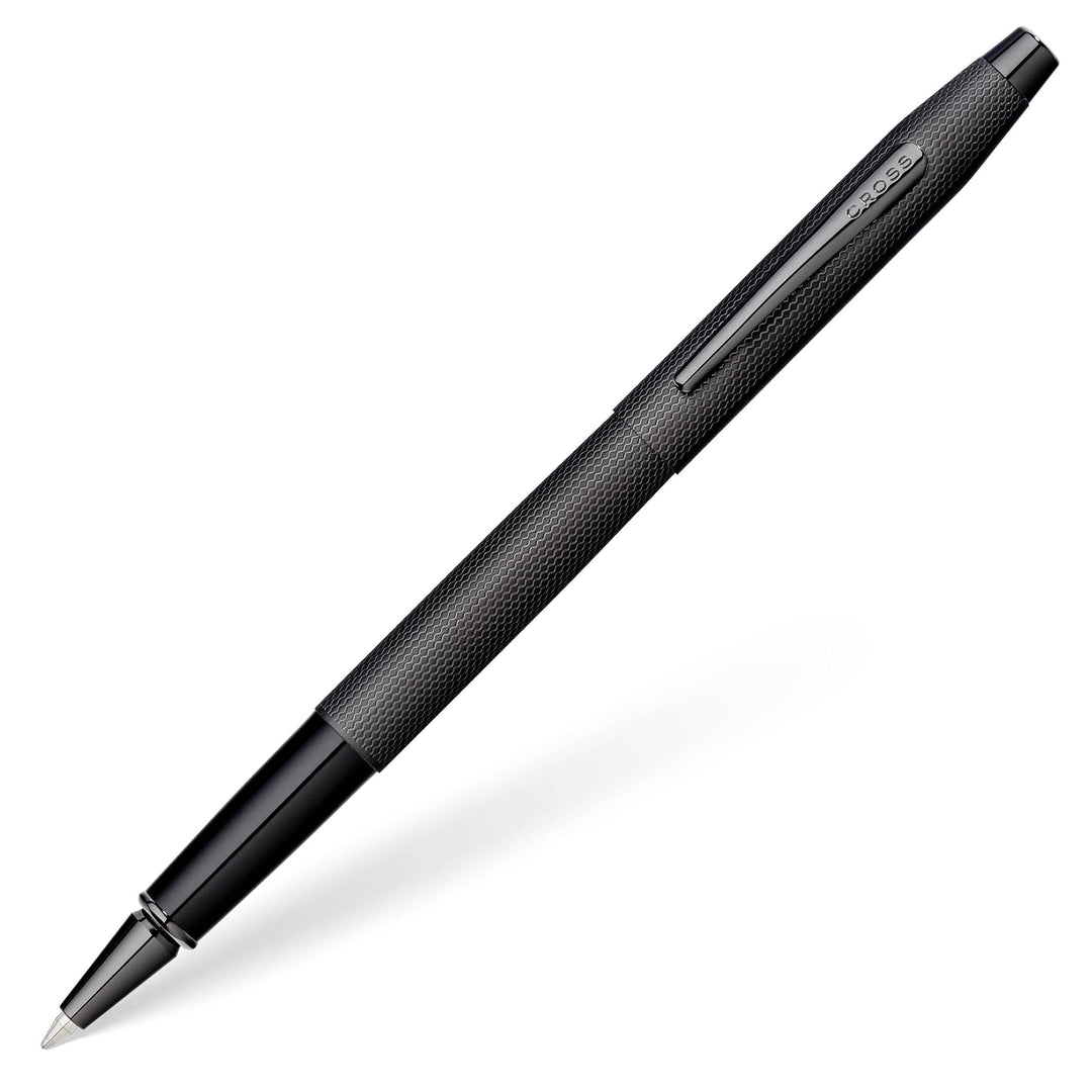 Cross Classic Century Rollerball (Gefrästes Diamantmuster, Schreibfarbe: Schwarz) gebürstetes schwar