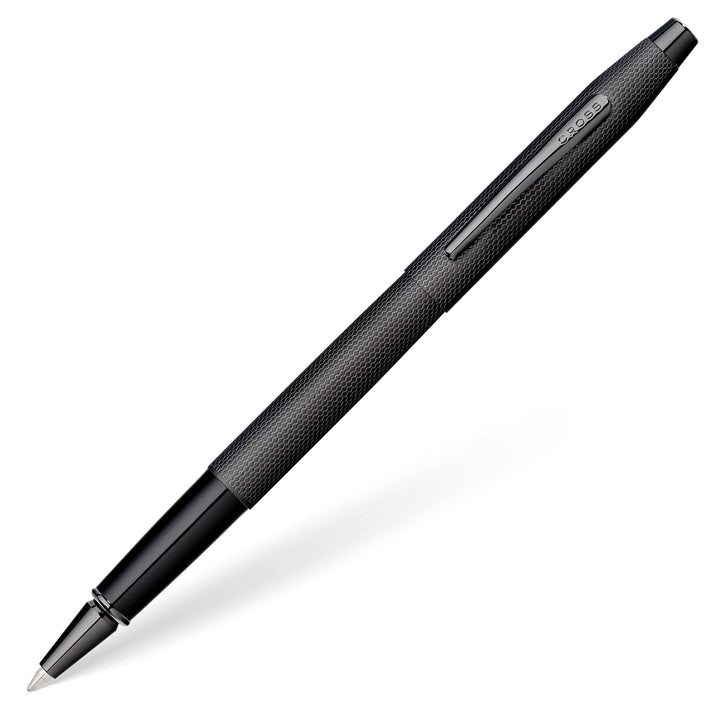 Cross Classic Century Rollerball (Gefrästes Diamantmuster, Schreibfarbe: Schwarz) gebürstetes schwar