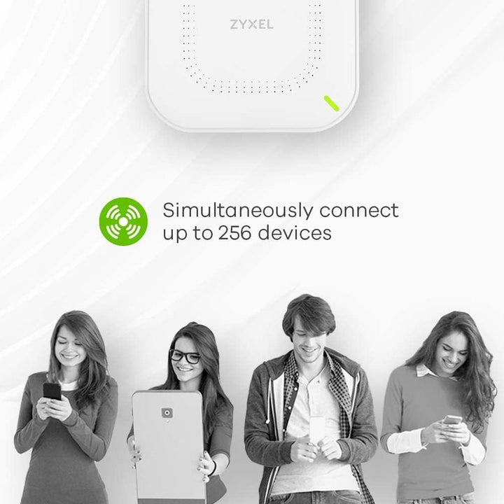 Zyxel Cloud WiFi6 AX1800 Wireless Access Point (802.11ax Dual Band), 1,77 Gbit/s, Verwaltbar über Ne