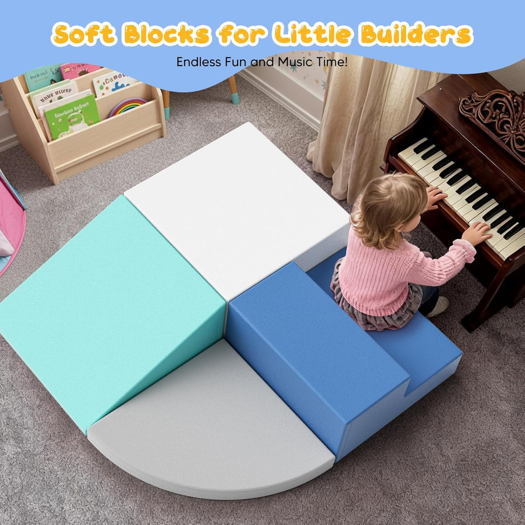 Hoyiyobi Schaumstoff-Kletterblöcke für Kinder, Schaumstoff-Bausteine XXL, Montessori-Spielzeug für